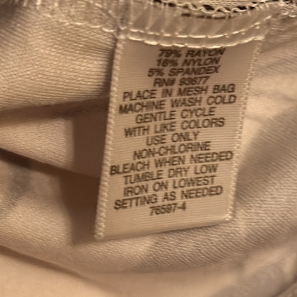 Womens Liz Claiborne short Sleeve Shirt Black/white/tan 2x - Picture 4 of 6